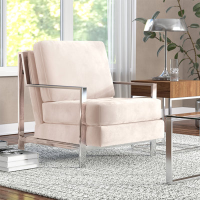 Nyman 30Cm Wide Tufted Linen Armchair