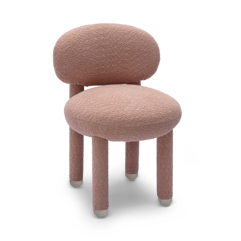Colgin Boucle Side Chair, Pink