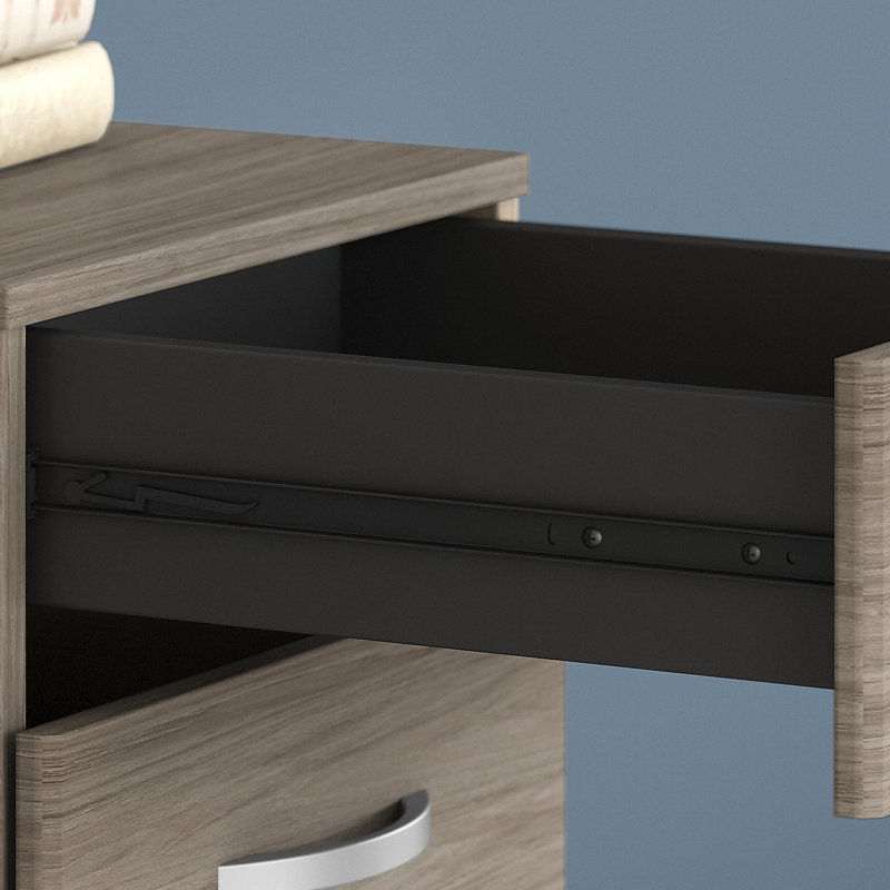 Classeur vertical mobile 3 tiroirs Katye, Hickory moderne