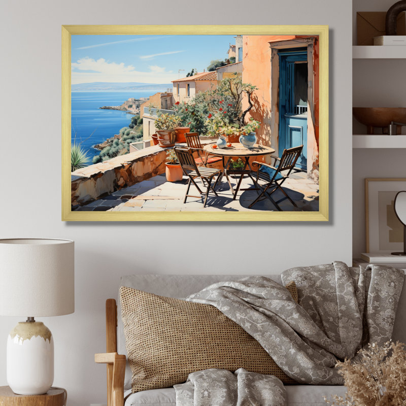 Impression sur toile La Dolce, côte italienne IV - Italie, H 24 po x l 32 po x P 1 po, Encadrement doré