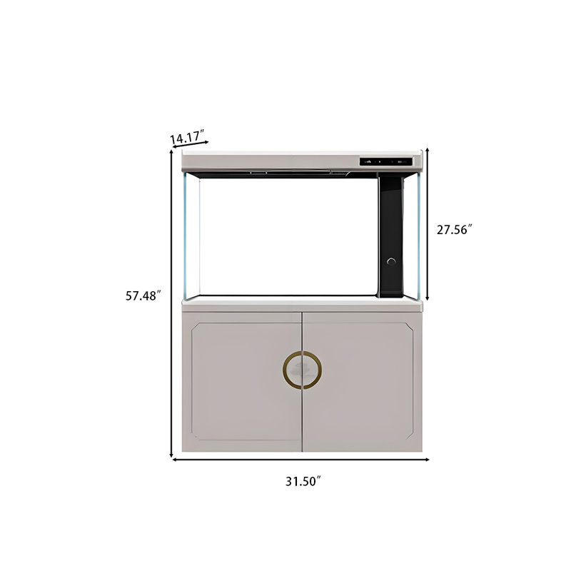 Grand aquarium gris transparent à filtre inférieur