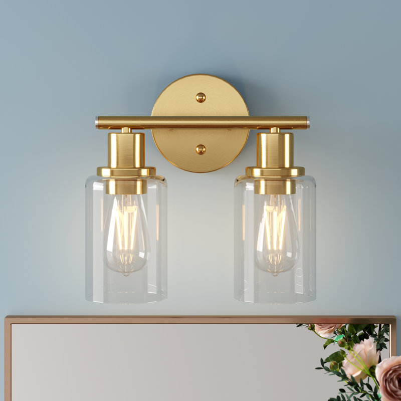 2 - Light Vanity Light, Aged Brass