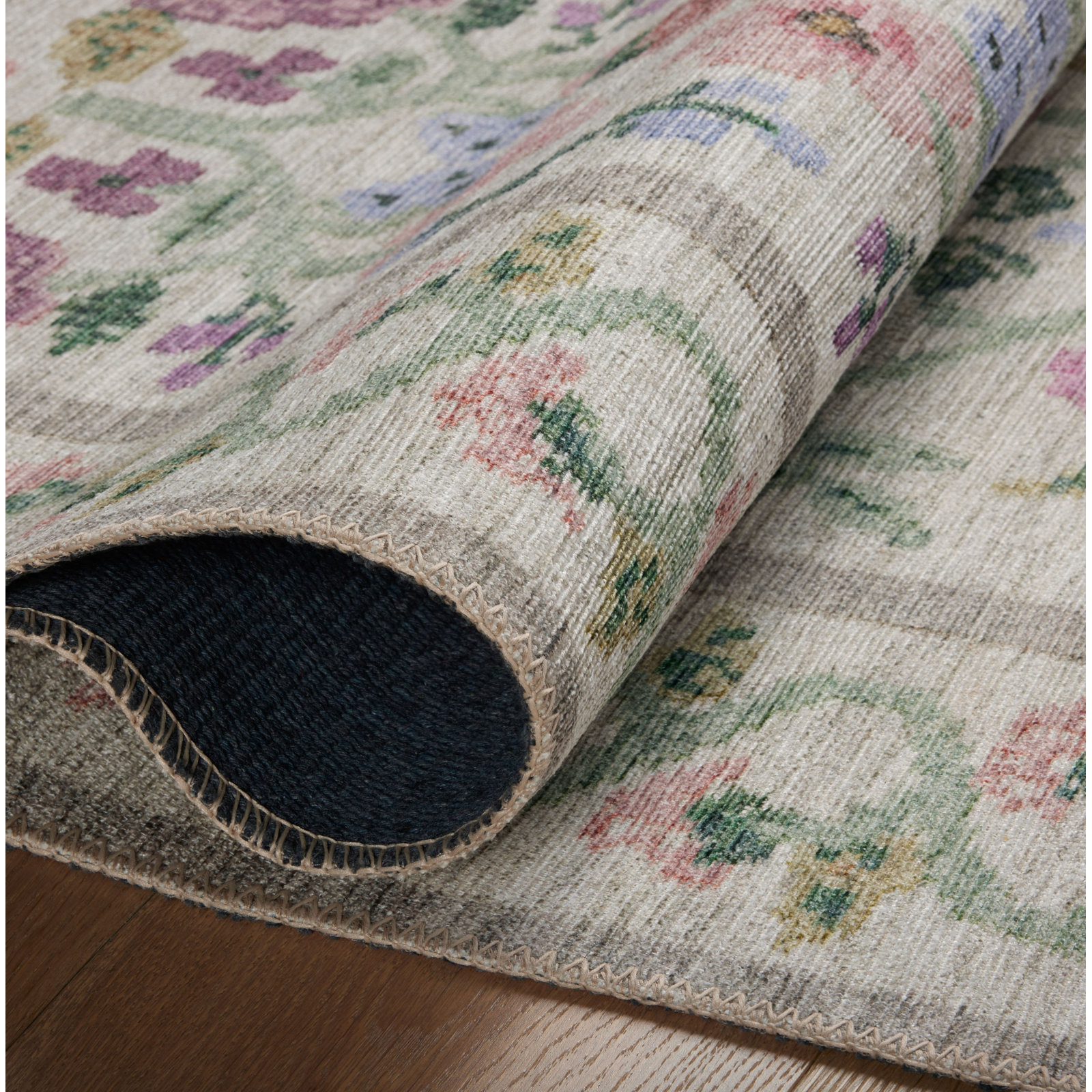 Rifle Paper Co. x Loloi Rosa Ivory Floral Rug, Rectangle 8'4" x 11'6"