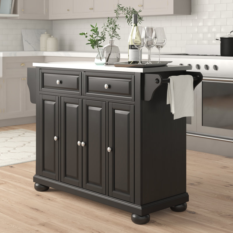 Haslingden Kitchen Island, Black