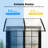 VIVOHOME 77.4'' W x 11'' D Plastic Clear/Black Cover Retractable Door / Window Awning-87418959