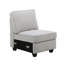 Canapé modulaire en L gris clair de 8 po avec repose-pieds et repose-pieds Leo-225746800-225746802