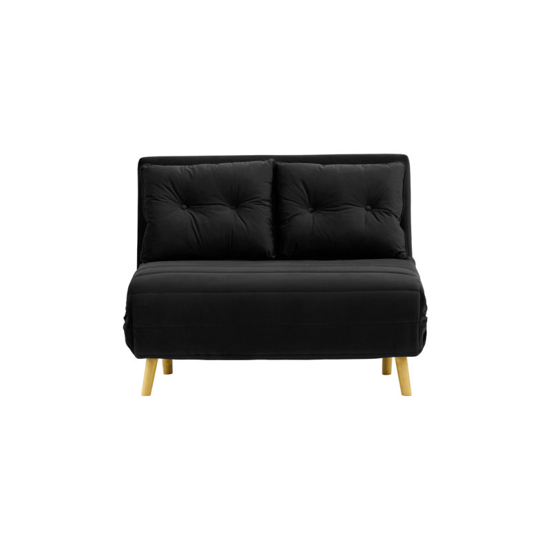 Rolen 2 Seater Sleeper, Light Oak, Black
