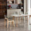 Table de salle à manger en pierre frittée avec chaises en frêne-107361060