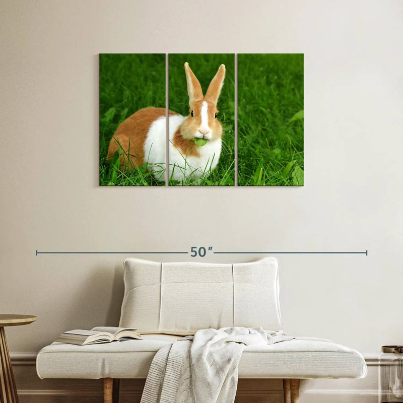 Rabbit Eating Leaf, 24" H x 38" W