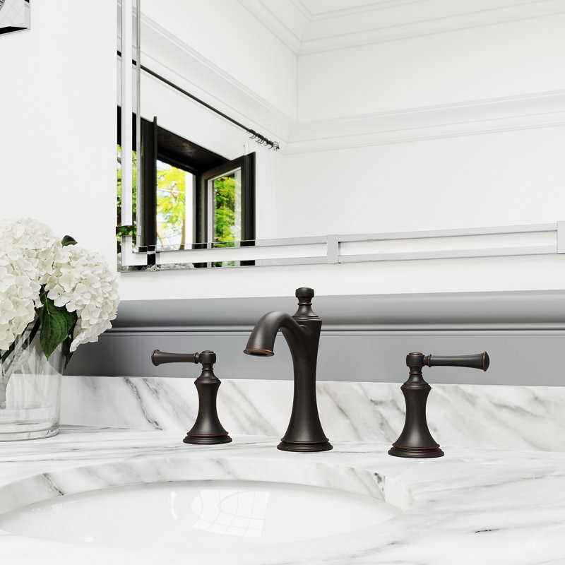 Tisbury Widespread Bathroom Faucet with Drain Assembly, Tuscan Bronze