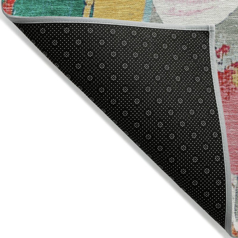 Tapis intérieur / extérieur lavable à la machine Xhevrie, Rectangle 9 pi x 12 pi