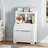 47" Flip Top Kids Bookshelf Lift-top Cabinet Toy Organizer