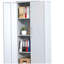 Armoire de rangement en métal 71 po H, armoire verrouillable en acier à outils blanc avec portes et 3 tablettes réglables, armoires hautes pour systèmes de rangement de garage-1555269531