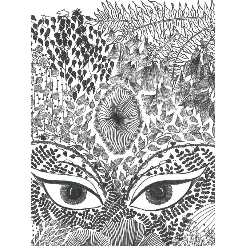 Parashakti - La paire d'yeux | Encre sur papier | Par Shreya Gupta