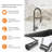 30 Inch Upgrade Black Undermount Workstation Stainless Steel Sink With Pull Out Faucet, 18 Gauge Single Bowl Stainless Steel 10" Deep Under Counter Kitchen Sink Basin With Multifunctional Accessories