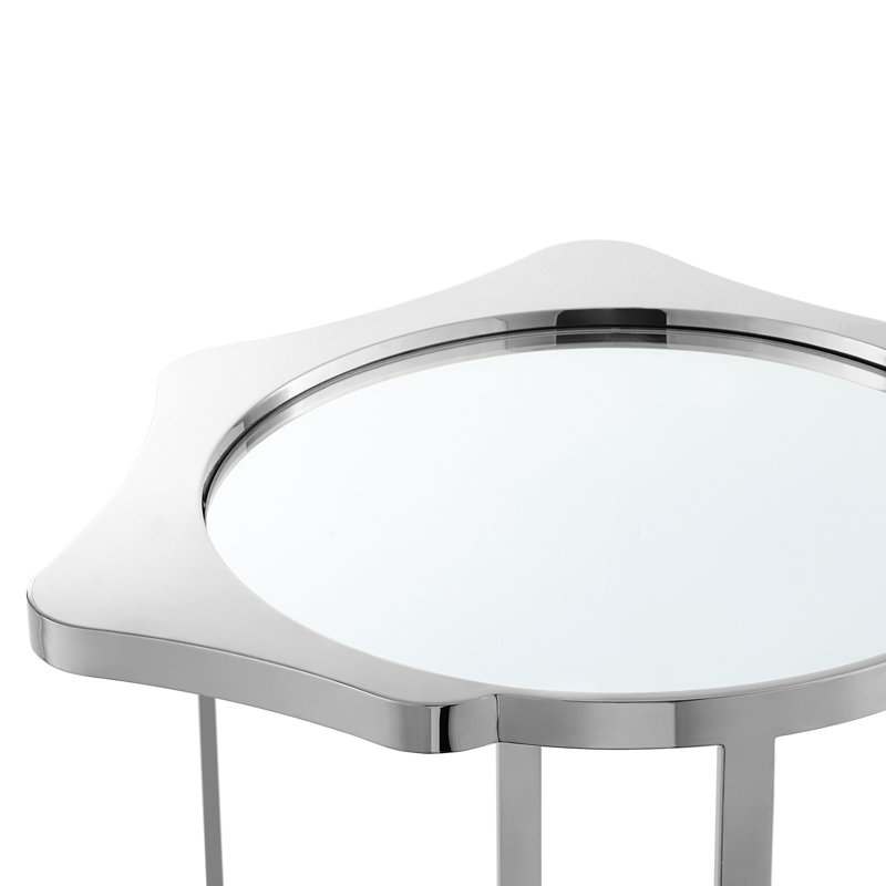 Table de bout à miroir, Chrome