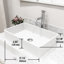 Lavabo de salle de bain vasque rectangulaire blanc mat avec robinet H 12 po Magnolia