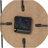 Metal Open Frame Geometric Decorative Black Clock with Grid Patterned Clockface