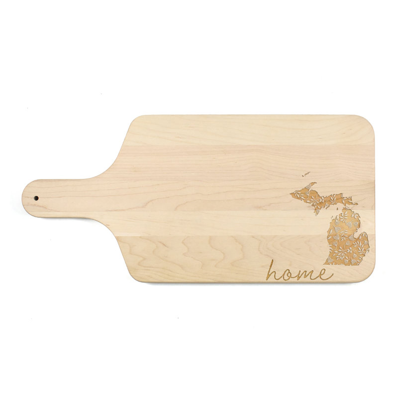 Floral Home State - Michigan Cutting Board