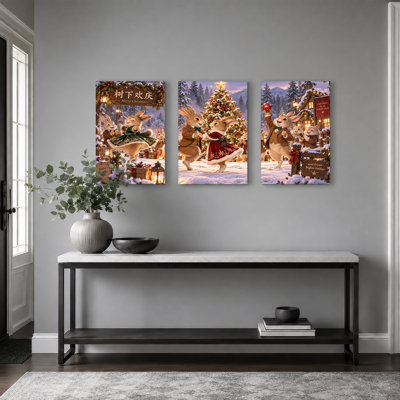 " Rabbits In Suits And Dresses Dancing In Christmas " 3 - Pieces
