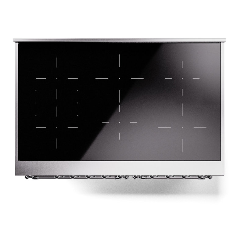 ILVE Nostalgie II 40 in Induction Range, Burgundy/Chrome