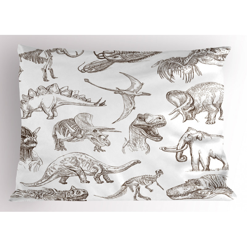 Dino Polyester Sham Set, Queen