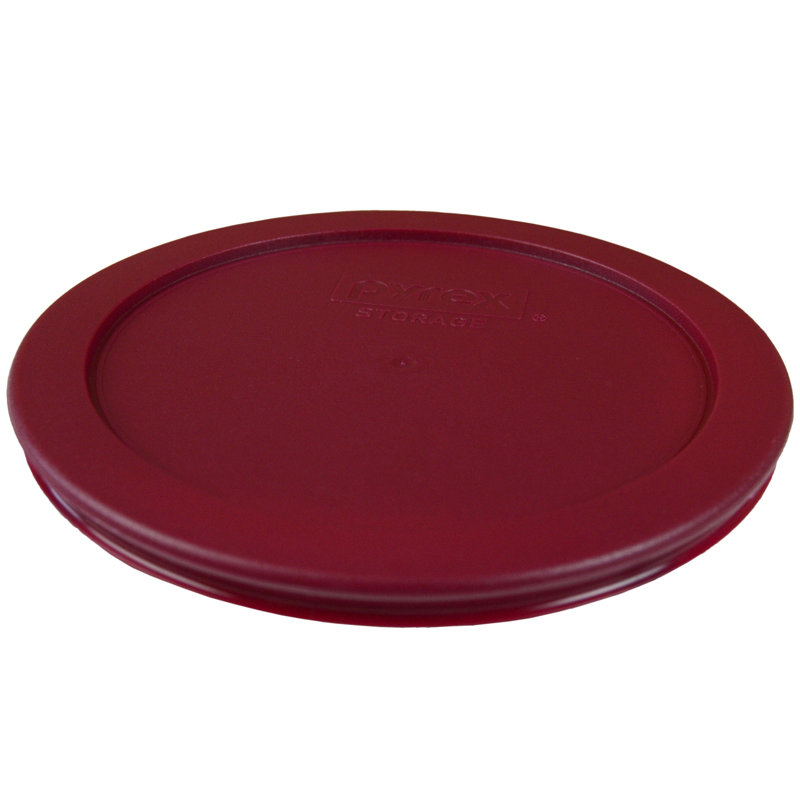 Pyrex (2) bols en verre 4 tasses et (2) couvercles en PC, Rouge sangria