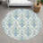 Machine Washable Indoor/Outdoor Chantille ACN2325 Damask Rug-831890227