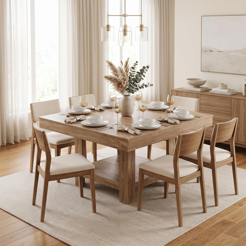 Table de salle à manger carrée moderne peu encombrante pouvant accueillir 4 personnes, structure triangulaire anti-vacillement et support de rangement à 2 niveaux, panneau de fibres à densité moyenne robuste et imperméable, table de salle à manger compacte idéale pour les petits appartements de cuisine