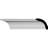 1 1/2"H x 1 1/2"P x 2 1/4"F x 94 1/2"L Tyrone Smooth Crown Moulding
