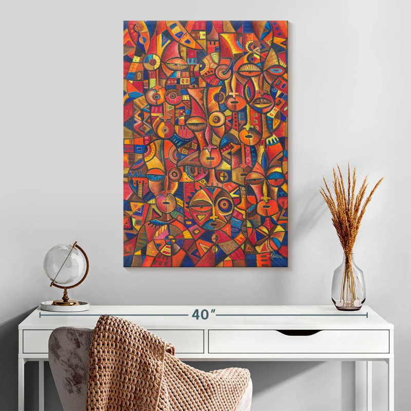 Leisha African Faces, 30" H x 20" W
