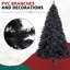 Arbre de Noël artificiel noir 7,5 pi pré-éclairé