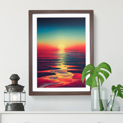 Extravagant Ocean Sunset - Single Picture Frame Print