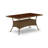7 Piece Outdoor Wicker Patio Furniture Sets Consist of a Rectangle Bistro Dining Table with Glass Top and 6 Balcony Armchair with Cushion, Brown-48145413