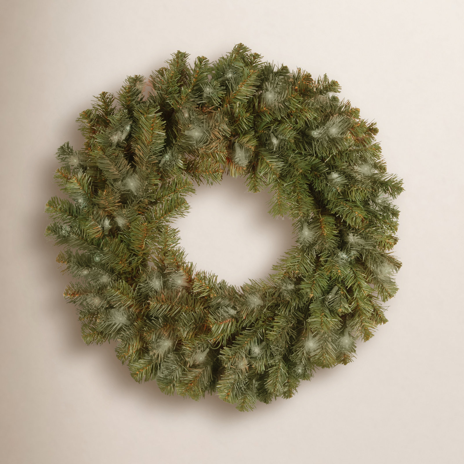 24" Kincaid Spruce Pre-Lit Wreath, Multicolor-Color Lights