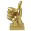 Ensemble de 3 sculptures décoratives en argent et en polystone H 7 po, 7 po et H 6 po-1525335757