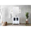 30 po W Blanc, meuble-lavabo pour salle de bain 18,25 po, comptoir en céramique, miroir 28 po, fermeture en douceur, rangement, meuble-lavabo avec plateau anti-rayures, mécanisme, une armoire et tiroirs, comptoir