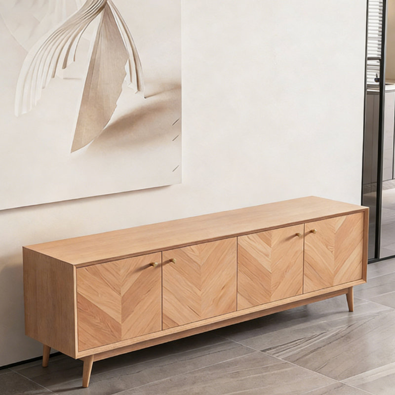 Meuble télé Modern Burlywood, H 21,65 po x L 70,87 po x l 15,75 po