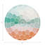 Mosaico Palm Beach Vegan Leather Round Coasters-2083595001