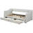 Twin Xl To King Beige Upholstered Daybed With Two Drawers, Stylish Buttoned Design On Back And Drawer, Comfort Foam Padding Size Storage Soft Seating , Wood Slats For Support