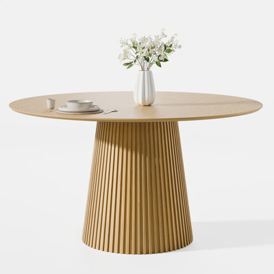 Solid Wood Round Pedestal Dining Table