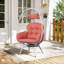 Chaises longues pivotantes de patio, chaise en rotin moderne en acier pour la maison