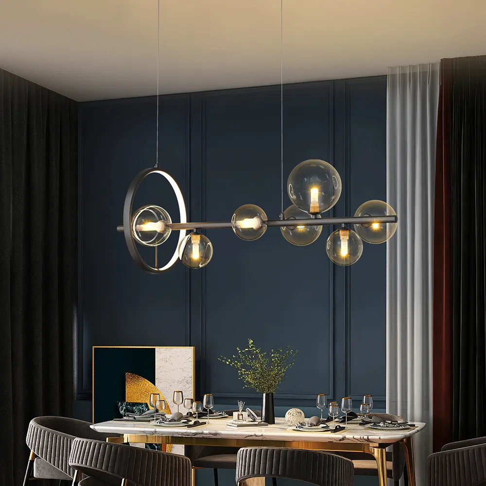 Agnello 7 - Light Black Kitchen Island Pendant