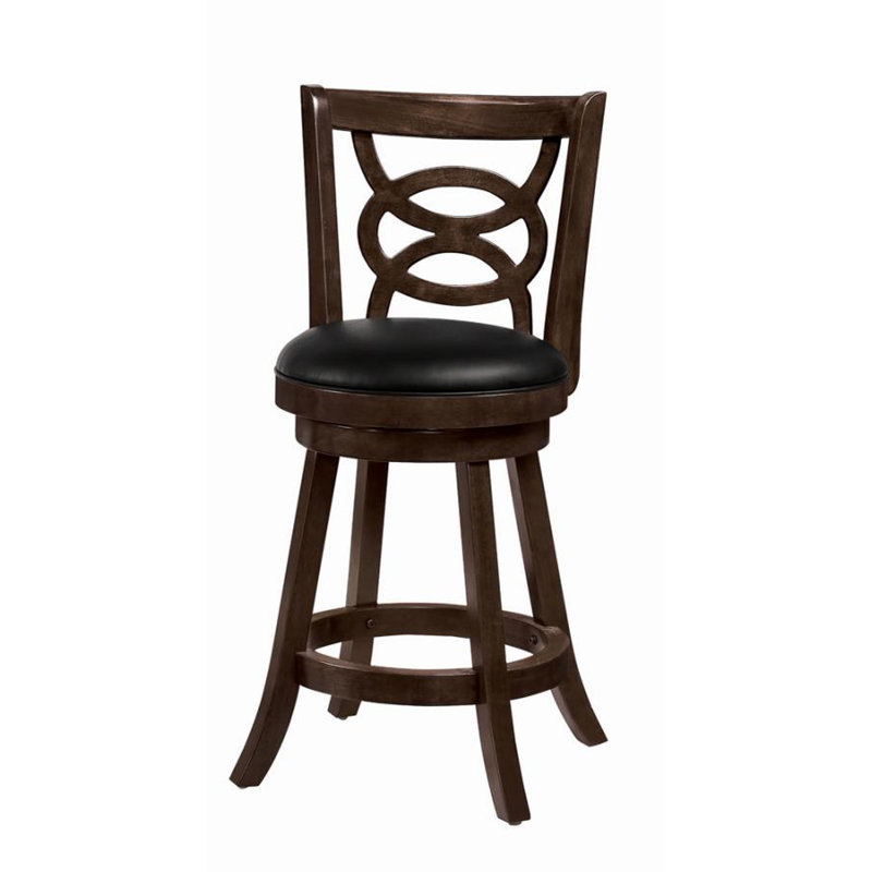 Swivel Upholstered Counter Stool with Solid Wood Frame, Extra Tall (37.5” Seat Height
