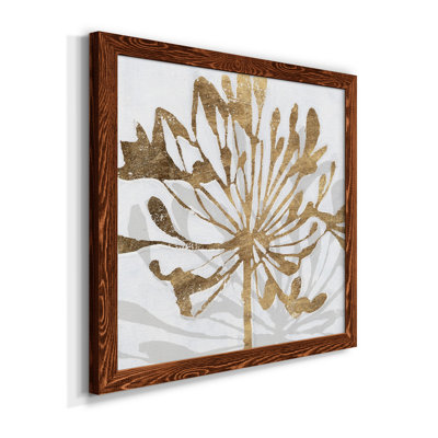 Toile encadrée de qualité supérieure Golden Gilt Bloom II - prête à être accrochée