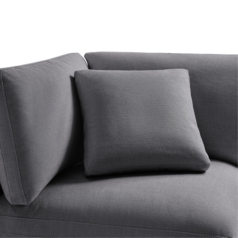 Canapé modulaire 2 pièces Cassandra - Gris anthracite