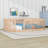 Wood Full Floor Bed Frame With Fence-Style Guardrails-1003874915