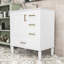 Meuble-lavabo en bois avec lavabo, 3 tiroirs et porte à fermeture en douceur-1424923307