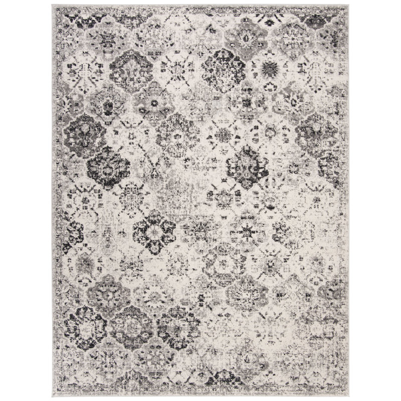 Tapis oriental argenté / gris Newhouse, Rectangle 12 pi x 15 pi