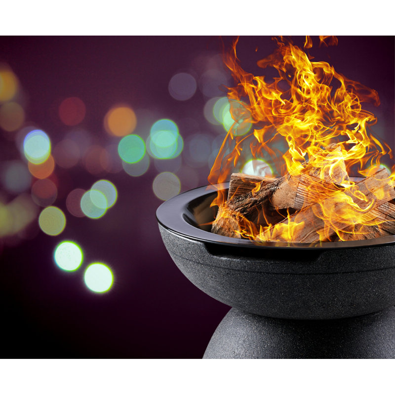 Round Charcoal Smokeless Fire Pit, Volcanic Ash
